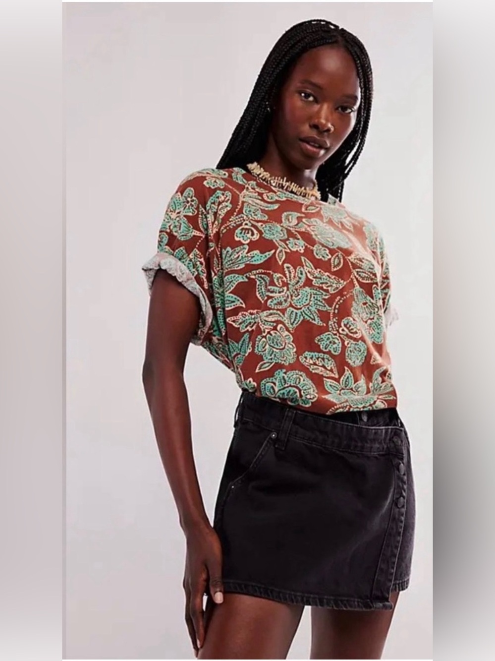 NWT We The Free Nina Printed Tee